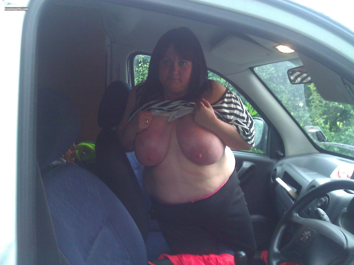 Tit Flash: My Very Big Tits (Selfie) - Topless Nicknack from United Kingdom